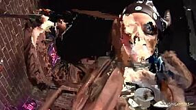 hey, the blonde gets bent over, shaved, and takes a hardcore facial after intense cock action