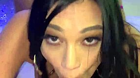 big booty mona azar shows huge tits bts 😍