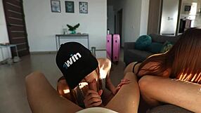 Amateur foursome orgy with wild group action