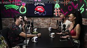 Bella Mantovani passionately sucks to harden the cock, then proudly displays her gorgeous tits with O Fera.