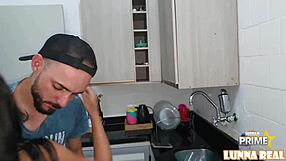 Latina Teen Neighbor Seduces Hung Gogo Perseus in Elevator to Kitchen Fuck