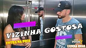 Latina Teen Neighbor Seduces Hung Gogo Perseus in Elevator to Kitchen Fuck