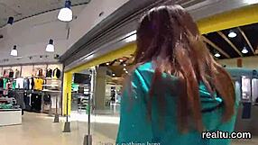 Glamorous Czech Cutie Teased and Rode in Mall POV