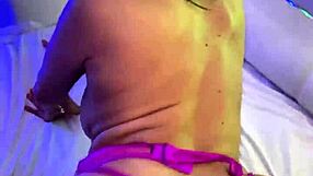 big booty mona azar shows huge tits bts 😍