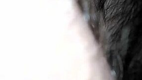 Bad girl pees wildly while sucking cock intensely.