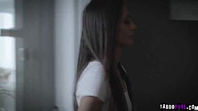 brunette teen 18+ rides lucas while pumping her tight pussy