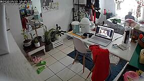 Hidden security camera captures my stepdaughter unaware of being spied on