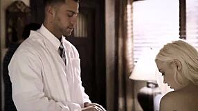 Chloe Cherry Tag Teamed by Two Juicy Cocks in Action