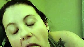 Hot Wife DEEPTHROATING Fat Cock on BED