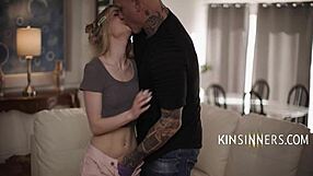 So petite, he wears her like a helmet during taboo face sitting