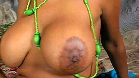 Threesome with big tits and big ass amateurs