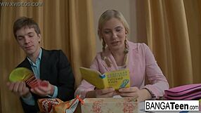 horny blonde teen craves anal love.