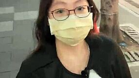 Flashing Big Tits at Halloween Party Outdoors