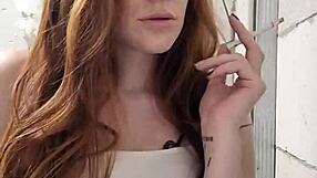 Redhead Smoker Ignites Wild Fetish Action