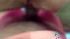 Hey, amateur ginger gray sucks cock, gets fucked, and gives a footjob on holiday with her friend! 😘