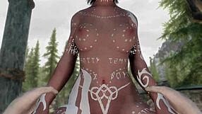 Skyrim Slut Rides Cheating Husband's Big Ass in Intense Cowgirl Fucking