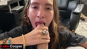 Hot teen girlfriend Bailey rides my cock hard in POV while gaming