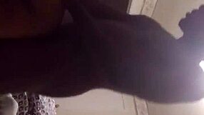 ebony wife gives husband blowjob and ass