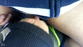 i give intense blowjob in car during work, feeling so aroused