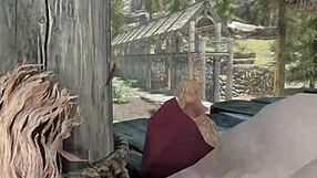 Skyrim Slut Rides Cheating Husband's Big Ass in Intense Cowgirl Fucking