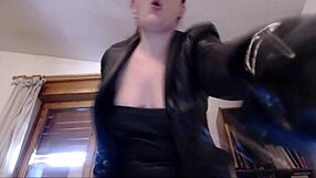 your italian dominatrix in leather dominates you verbally and physically