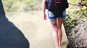 Intense biting fetish with small tits creampie