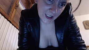 your italian dominatrix in leather dominates you verbally and physically