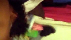 ebony wife gives husband blowjob and ass