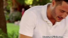 Intense Oily Outdoor Massage Turns Into Hardcore Sex For Brunette