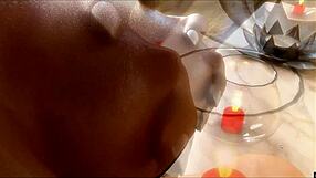 i enjoyed that hot threesome with the redhead and black girl in the christmas hentai game, santa cum on the tree