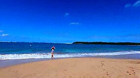 Blonde Pisses Outdoors With Big Tits