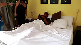 Busty psychiatrist shows ass and tits to patient