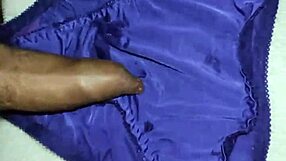 Cumshot in mother's used panties