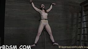 brunette babe surrenders to blowjob toys