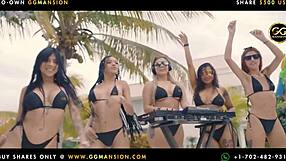 Tattooed Latina Babe Sucks Brunette's Pussy in Lesbian Action at Ggmansion