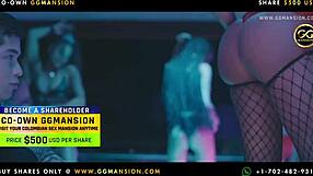 Tattooed Latina Babe Sucks Brunette's Pussy in Lesbian Action at Ggmansion