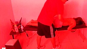 Latina brunette neighbor gets pussy eaten and doggystyle fucked in homemade spa massage part 1