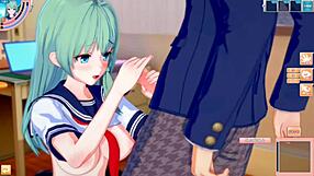 Sanae Kochiya's Boobs Rubbed Intensely in 3DCG Hentai