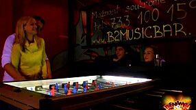 Agata Enjoys Public Video Game Room Fun With Friends