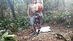 Blonde Doggystyle Cumshot In Park