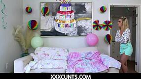 watch this tiny teen give a sloppy blowjob to a huge stud?