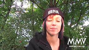 gina feels intense passion visiting amateur couple for threesome blowjob