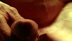 jerking off with a cock ring on my hard dick again