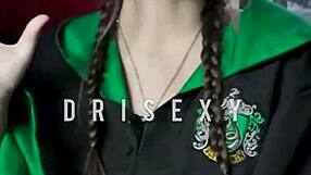 teen shoving huge dildo in tight ass 😏