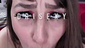 teen shoving huge dildo in tight ass 😏