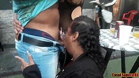 Lucky guy GETS triple BLOWJOB from Grazy, Nana, and Chubby at the PARTY with everyone WATCHING