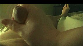 plump liz woodward gives handjob with french nails