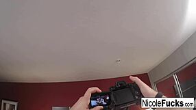 Nicole Aniston feels intense pleasure in her behind-the-scenes blowjob scene