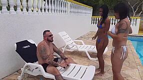 fucking two hot babes by the pool with diana smith