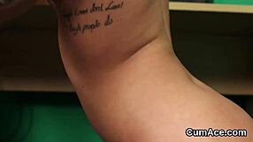 wacky looker gets cumshot on her face gulping all the cum